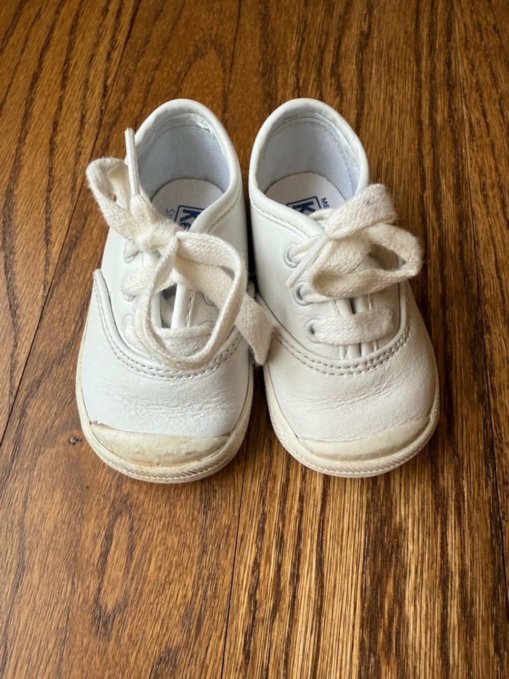 Keds White Baby Canvas Lace-Up Shoes